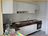 Die Kueche in unserem Appartement